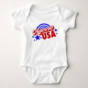 Made in de Verenigde Staten: rood wit en blauw Romper