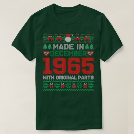 Made in december 1965 Geweldige 56e verjaardag Ugl T-shirt (Design voorkant)