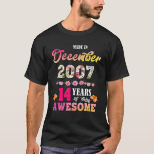 Made in december 2007 mijn verjaardag 14 jaar gele t-shirt