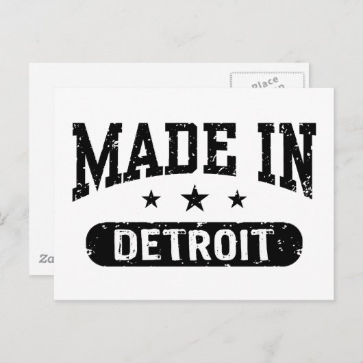 Made in Detroit Briefkaart (Voorkant / Achterkant)