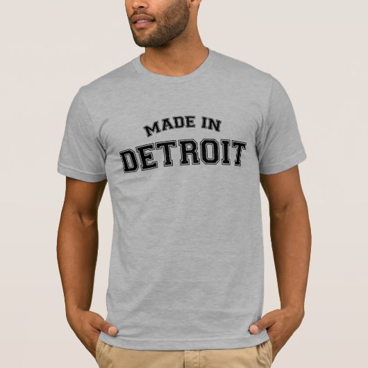 Made in Detroit T-Shirt City Geboren in (Voorkant)