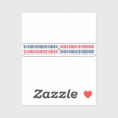 Made in Dominican Republic Barcode Flag Sticker (Vel)