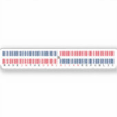 Made in Dominican Republic Barcode Flag Sticker (Voorkant)