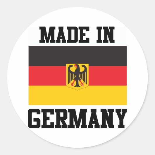Made in Duitsland Ronde Sticker (Voorkant)