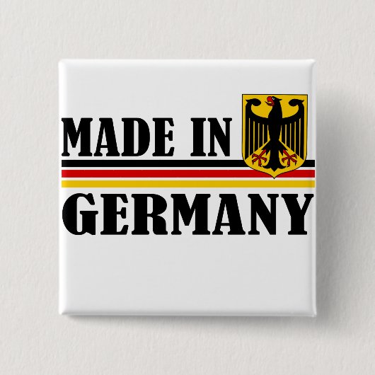 Made in Duitsland Vierkante Button 5,1 Cm (Voorkant)
