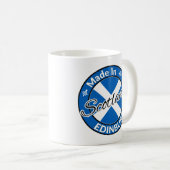 Made in Edinburgh Scotland Saltire Flag Koffiemok (Voorkant rechts)