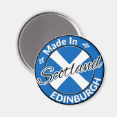 Made in Edinburgh Scotland Saltire Flag Magneet (Voorkant / Achterkant)