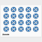 Made in Edinburgh Scotland Saltire Flag Ronde Sticker (Vel)