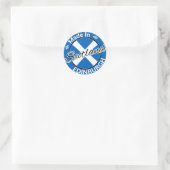 Made in Edinburgh Scotland Saltire Flag Ronde Sticker (Tas)