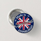 Made in Edinburgh Scotland Union Jack Flag Ronde Button 3,2 Cm (Voorkant /achterkant)
