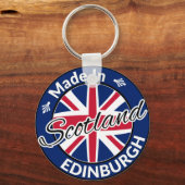 Made in Edinburgh Scotland Union Jack Flag Sleutelhanger (Voorkant)