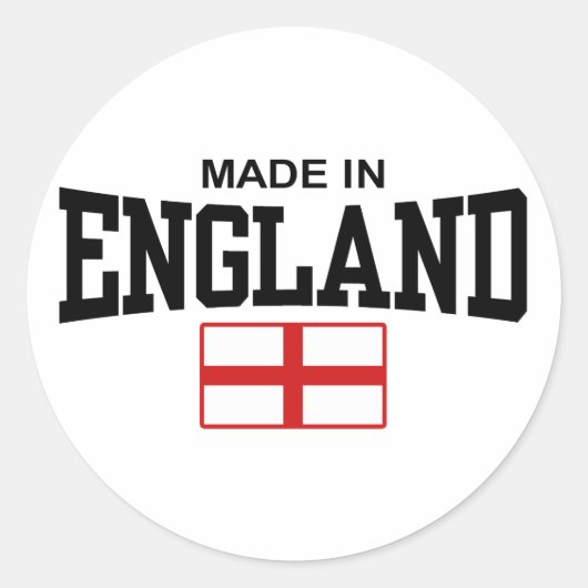 Made in England Ronde Sticker (Voorkant)
