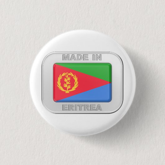 Made in Eritrea Ronde Button 3,2 Cm (Voorkant)