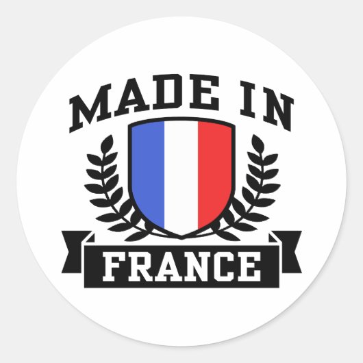 Made in France Ronde Sticker (Voorkant)