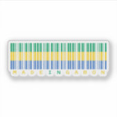 Made in Gabon - Bold National Pride Sticker (Voorkant)