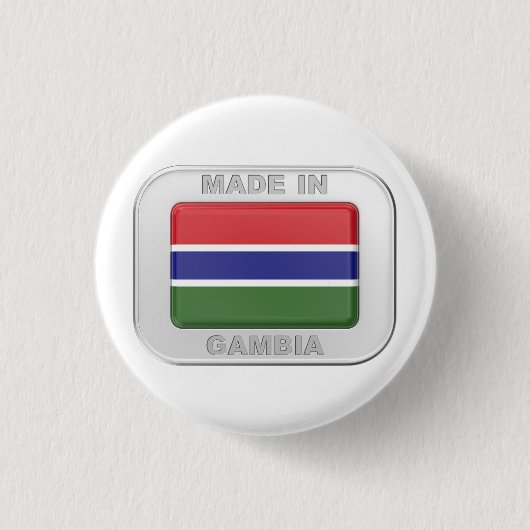 Made in Gambia Ronde Button 3,2 Cm (Voorkant)