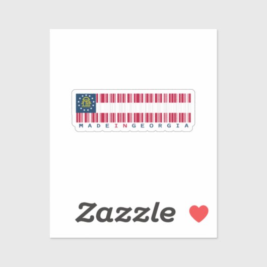 Made in Georgia Barcode Flag Sticker – State Pride (Vel)
