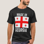 Made in Georgia // Nationale vlag van het wereldla T-shirt (Voorkant)