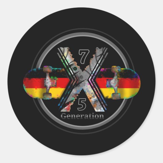 Made in Germany 1975 Ronde Sticker (Voorkant)