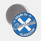 Made in Glasgow Scotland Saltire Flag Magneet (Voorkant / Achterkant)