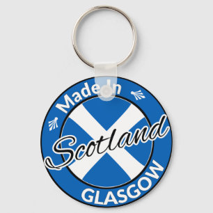 Made in Glasgow Scotland Saltire Flag Sleutelhanger