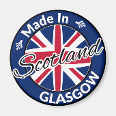 Made in Glasgow Scotland Union Jack Flag Magneet (Voorkant)