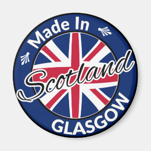 Made in Glasgow Scotland Union Jack Flag Magneet