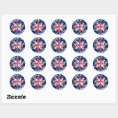 Made in Glasgow Scotland Union Jack Flag Ronde Sticker (Vel)