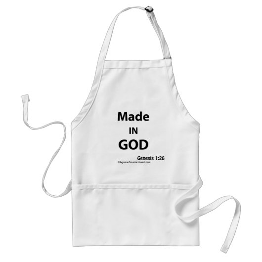 Made in God Bijbelcitaat Standaard Schort (Voorkant)