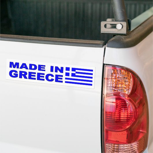 Made in Greece autodecel met Griekse vlag Bumpersticker (Op Truck)