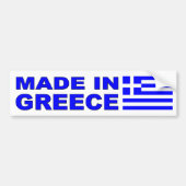 Made in Greece autodecel met Griekse vlag Bumpersticker (Voorkant)