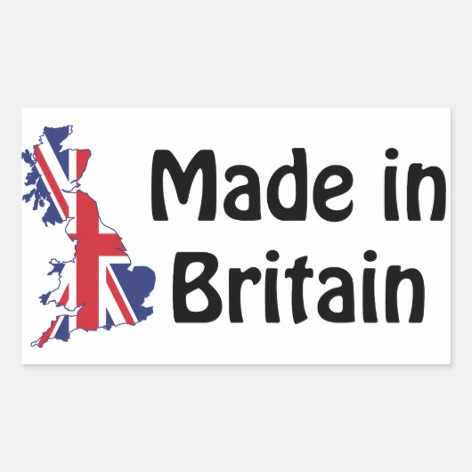 Made in Groot-Brittannië Rechthoekige Sticker (Voorkant)