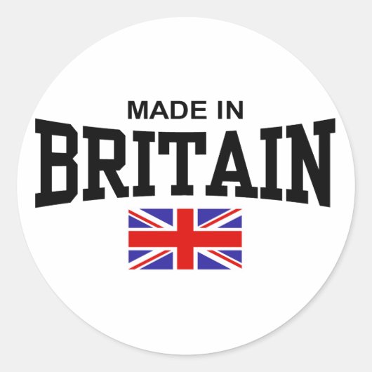 Made in Groot-Brittannië Ronde Sticker (Voorkant)
