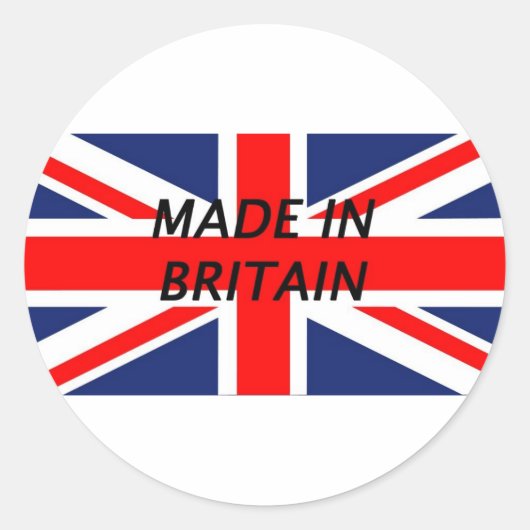 Made in Groot-Brittannië Ronde Sticker (Voorkant)