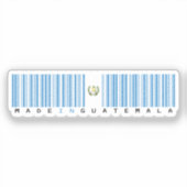 Made in Guatemala Barcode Flag Sticker (Voorkant)