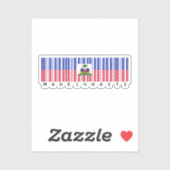 Made in Haiti Barcode Flag Sticker (Vel)