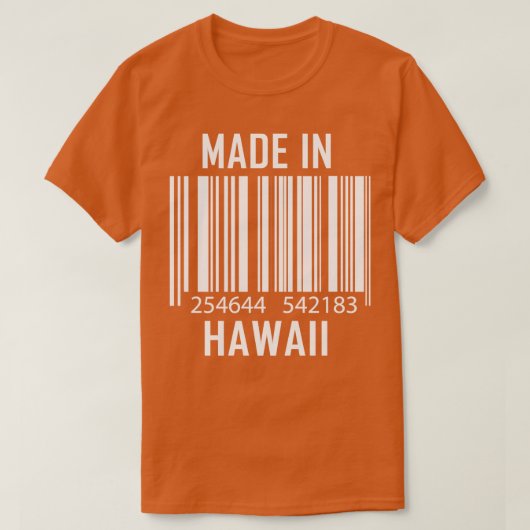 Made in Hawaii Barcode Funny T-shirt (Design voorkant)