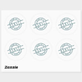Made in Hawaii Green Round Rubber Stamp Logo Ronde Sticker (Vel)