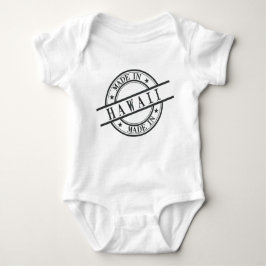 Made in Hawaii Stamp Style Logo Symbool Black Romper