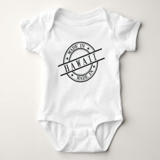 Made in Hawaii Stamp Style Logo Symbool Black Romper (Voorkant)