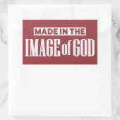 Made in het Afbeelding van God - Christelijk Rechthoekige Sticker (Tas)