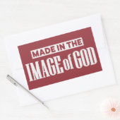 Made in het Afbeelding van God - Christelijk Rechthoekige Sticker (Envelop)