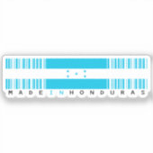 Made in Honduras Barcode Flag Sticker (Voorkant)