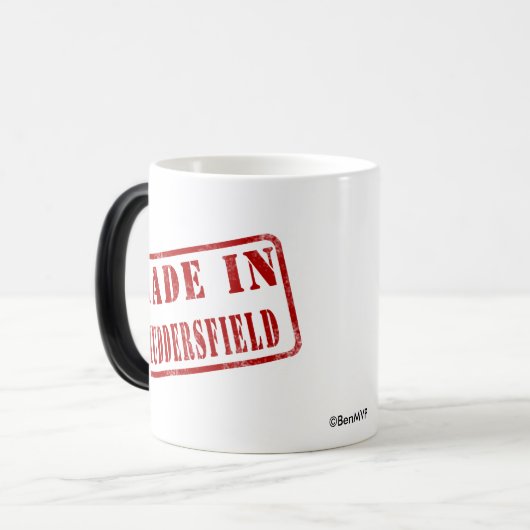 Made in Huddersfield Magische Mok (Voorkant links)