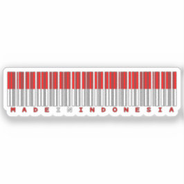 Made in Indonesië Barcode Sticker
