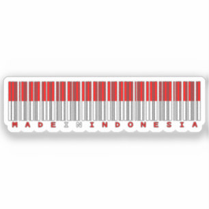 Made in Indonesië Barcode Sticker