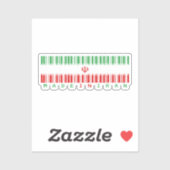 Made in Iran Barcode Flag Sticker (Vel)