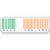 Made in Ireland Barcode Vlag Sticker (Voorkant)