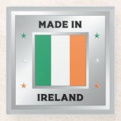 Made In Ireland Glazen Onderzetter (Voorkant)