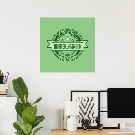 Made in Ireland St Patrick's day Poster (Thuiskantoor)